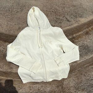 PINK Victoria's Secret Cream Logo Hoodie